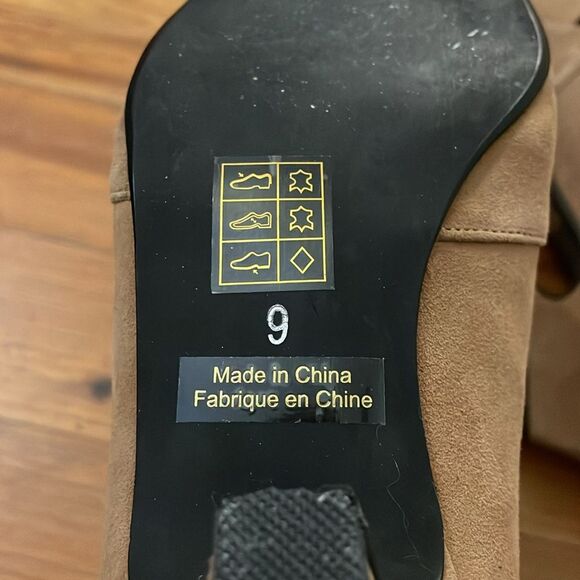 Jeffrey Campbell Handmade Ibiza Last Tan Suede Leather Pump Shoes Womens Size 9 - Picture 9 of 11